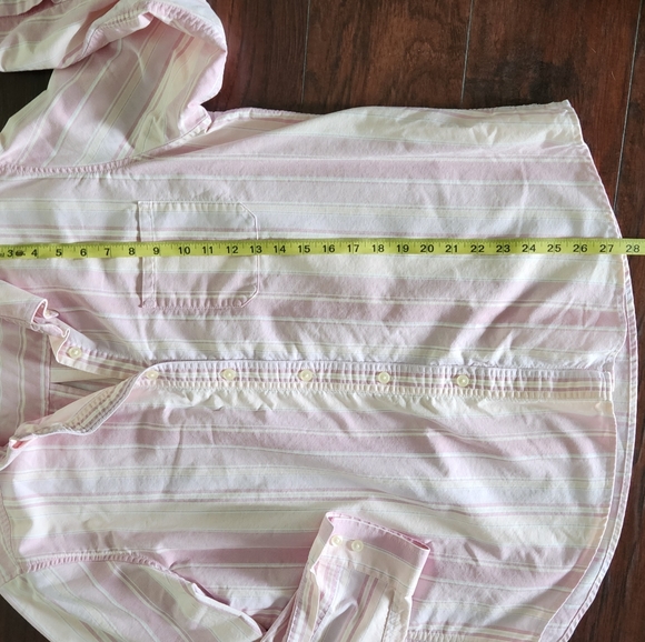 L.L.BEAN PINK STRIPED COTTON BUTTONS DOWN SHIRT - Picture 6 of 8